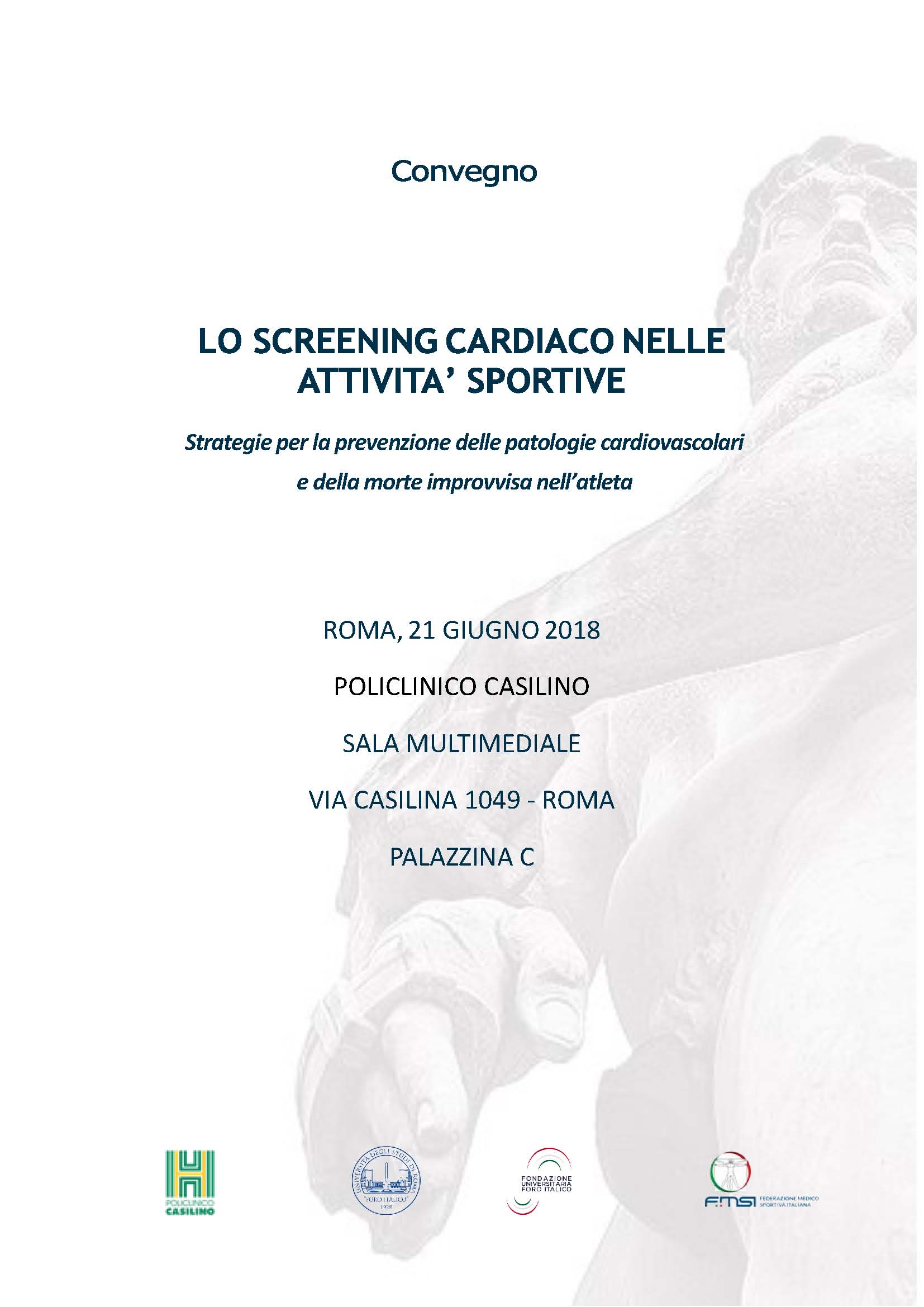 Convegno "Lo screening cardiaco nelle attività sportive" - Roma 21 Giugno 2018